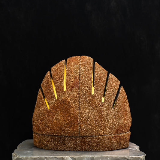 Striped Boulder Lamp