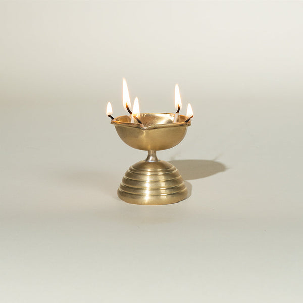 Lighting Short Gold Diya