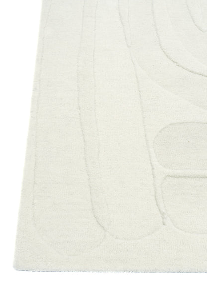 Ivory Wool Rug | Popyuli