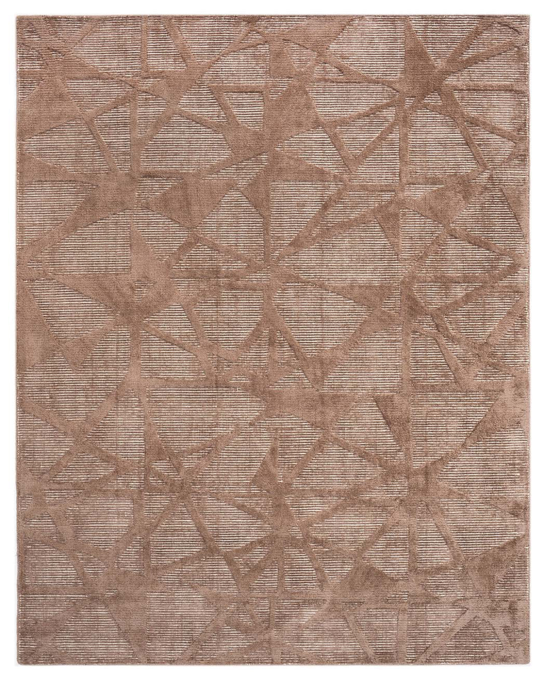 Sepia Wool & Silk Rug | Popyuli