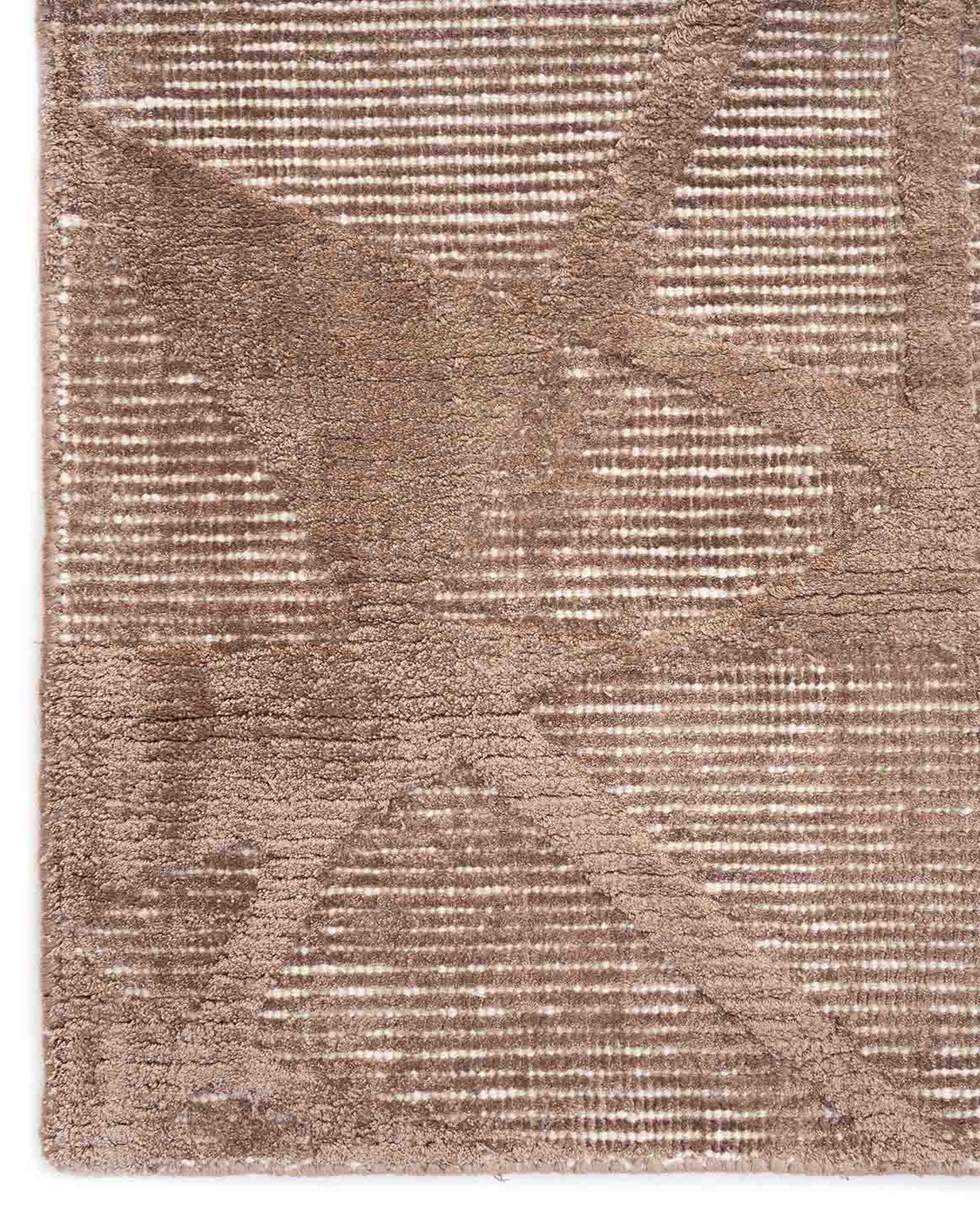 Sepia Wool & Silk Rug | Popyuli
