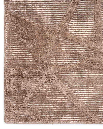 Sepia Wool & Silk Rug | Popyuli