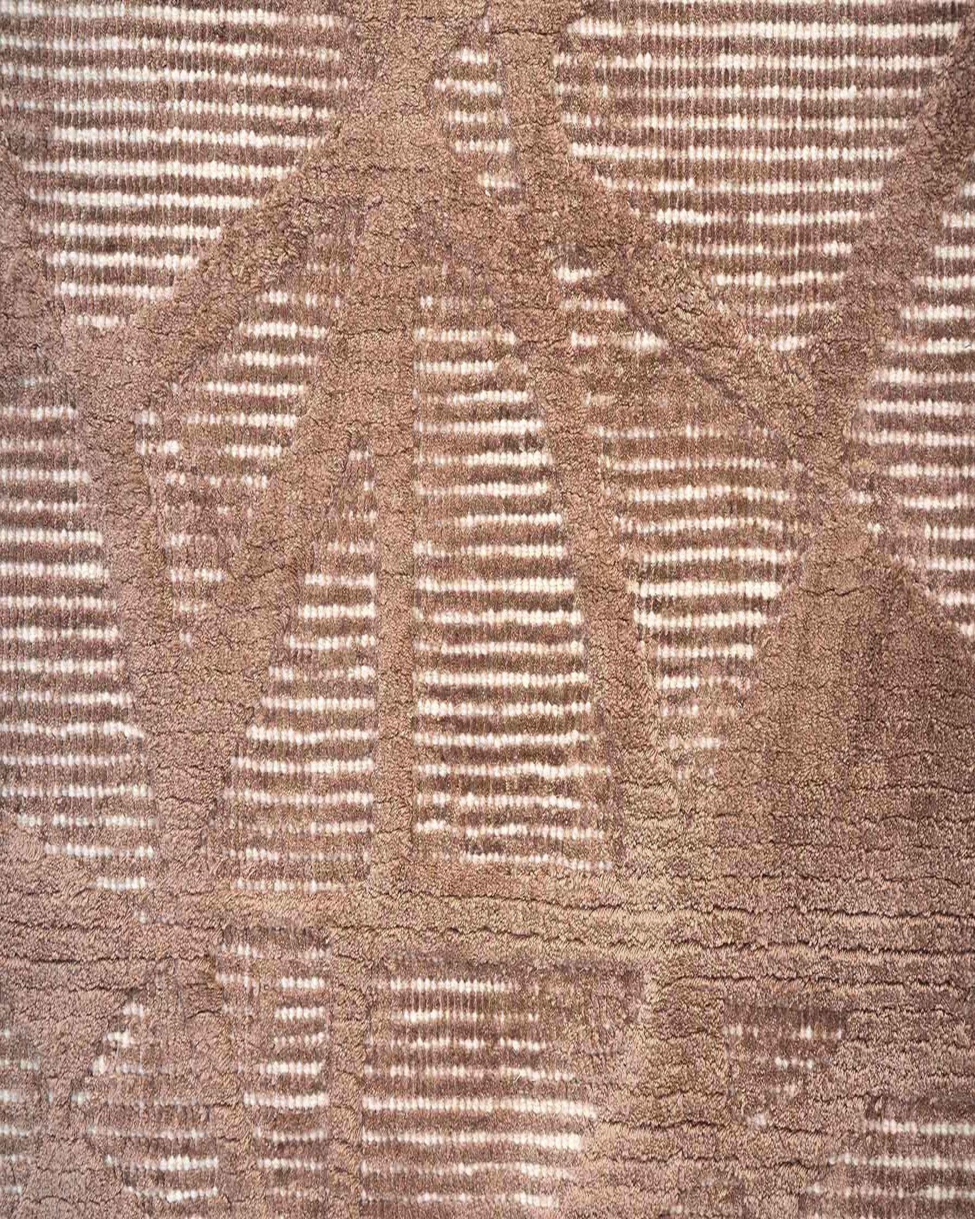 Sepia Wool & Silk Rug | Popyuli