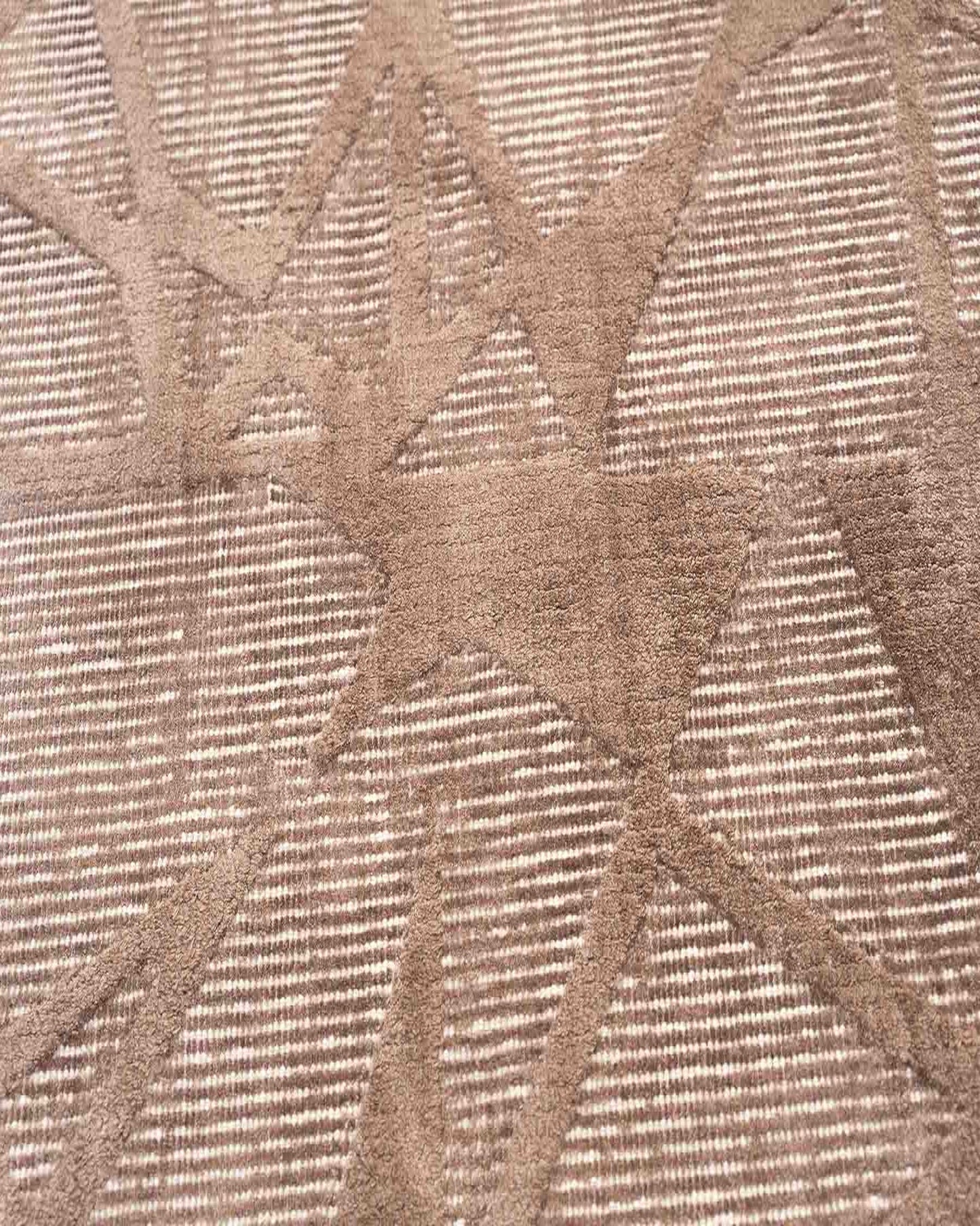 Sepia Wool & Silk Rug | Popyuli