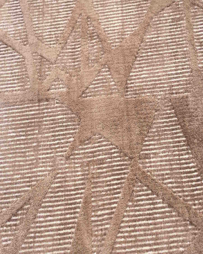 Sepia Wool & Silk Rug | Popyuli