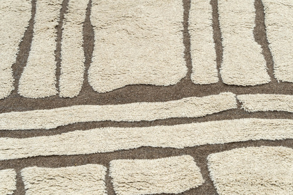 Burnt Sienna Wool Rug | Popyuli