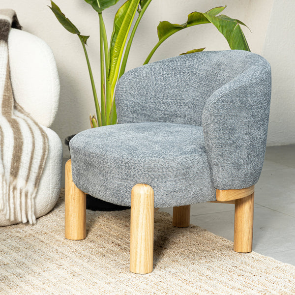 Eloise Chenille Chair - Grey