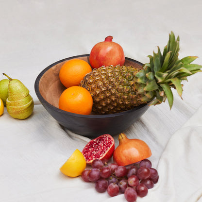 Dual Tone Acacia Wood Salad Bowl