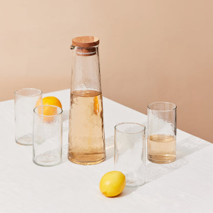 Hammered Glasses Set of 4 | Handblown