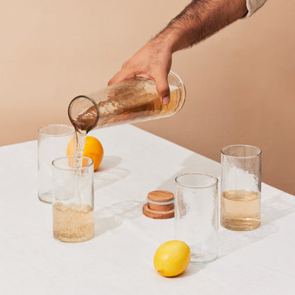 Hammered Glasses Set of 4 | Handblown