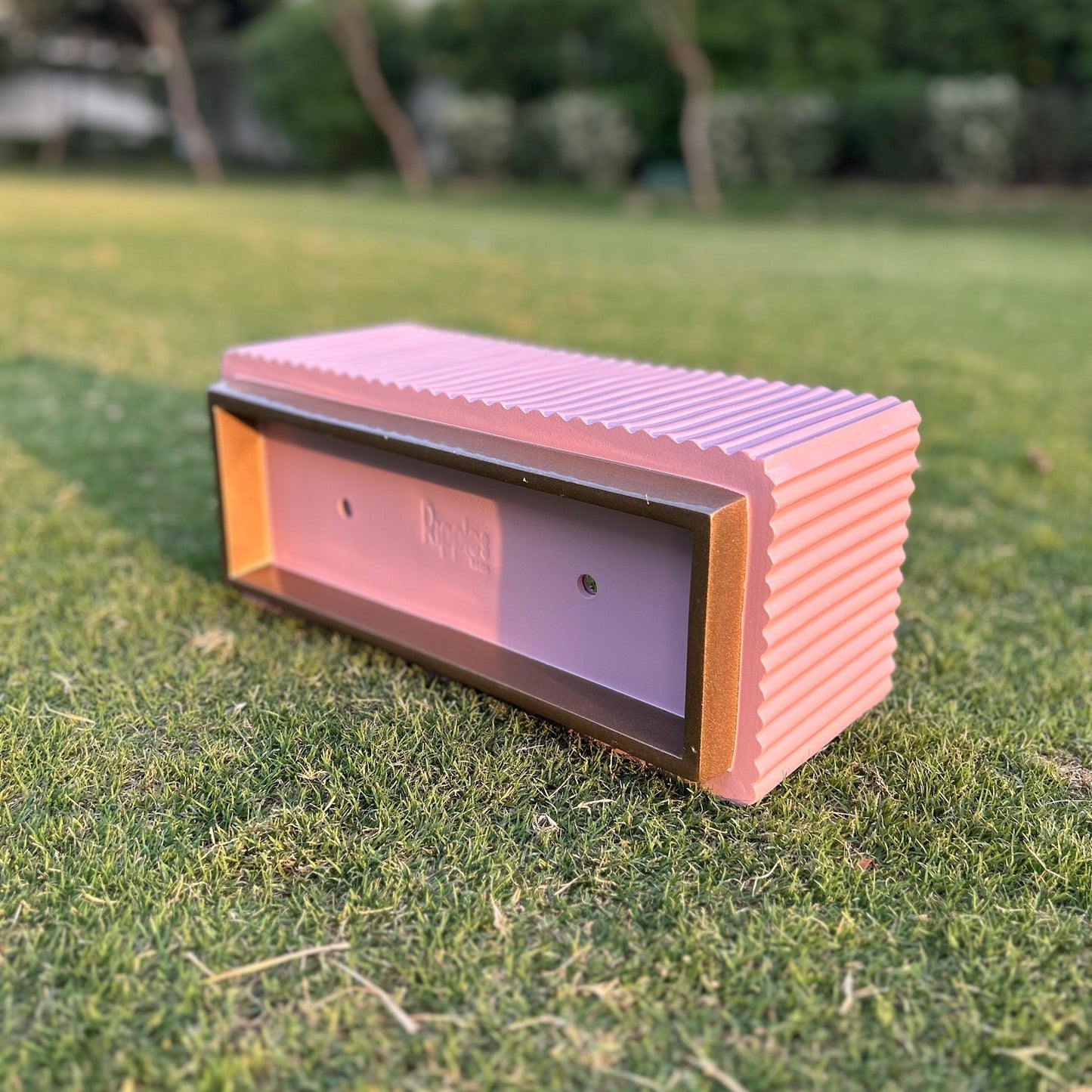 Small Fluted Planter Box With Base