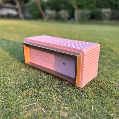 Small Fluted Planter Box With Base