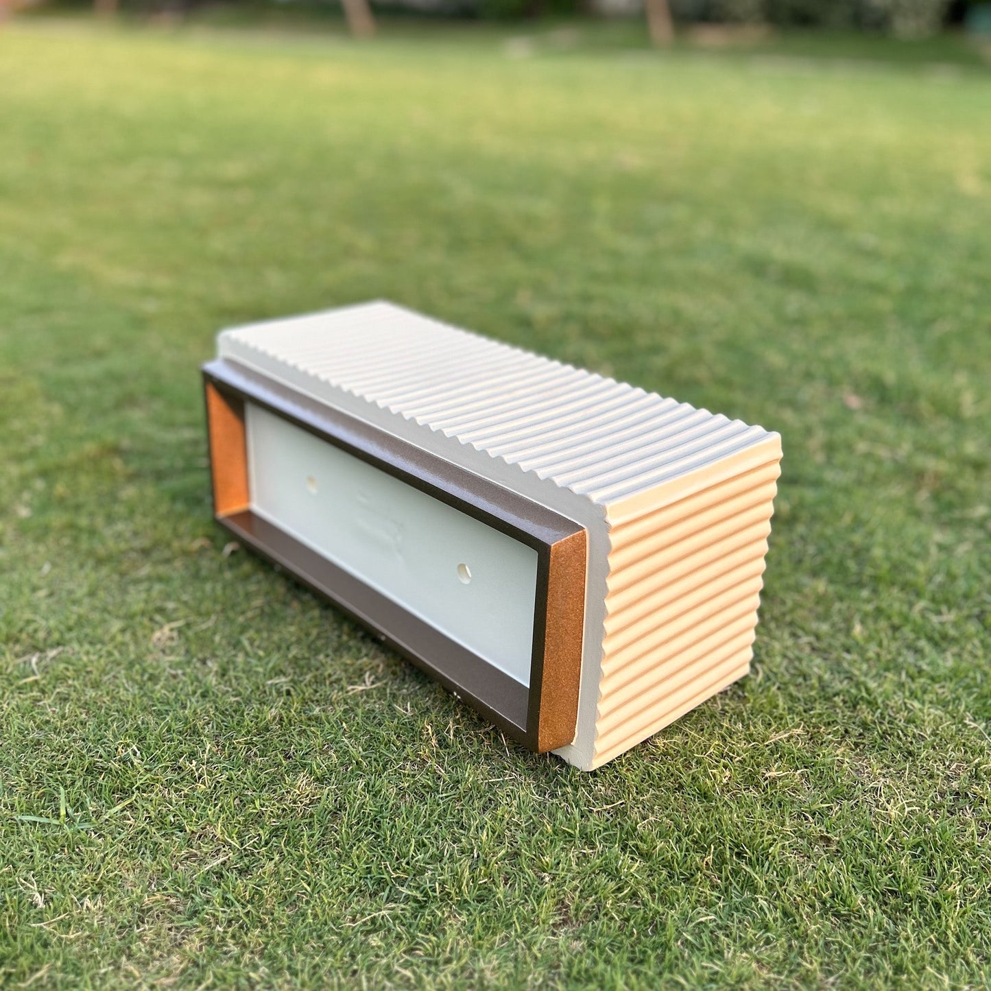Small Fluted Planter Box With Base