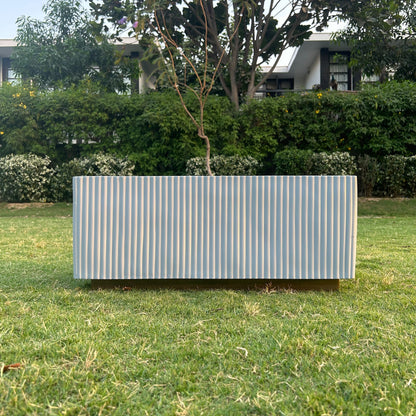 Small Fluted Planter Box With Base
