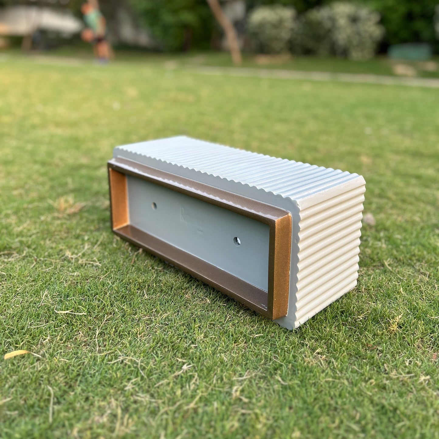 Small Fluted Planter Box With Base