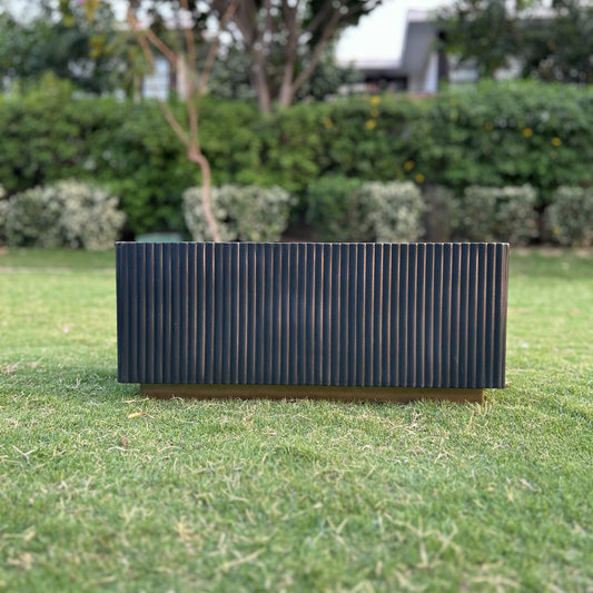 Small Fluted Planter Box With Base