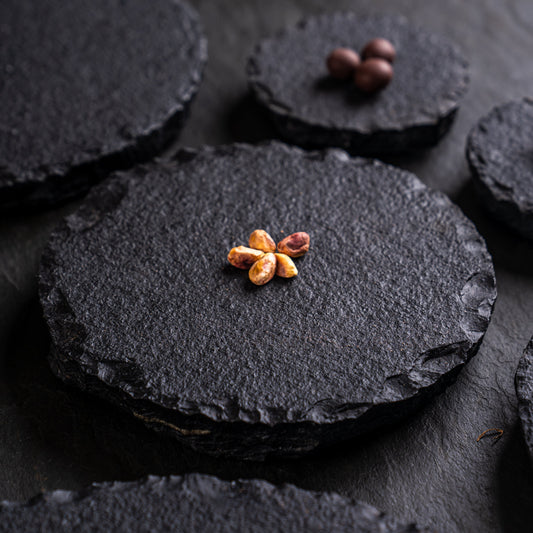 Noir Round Slate Platter