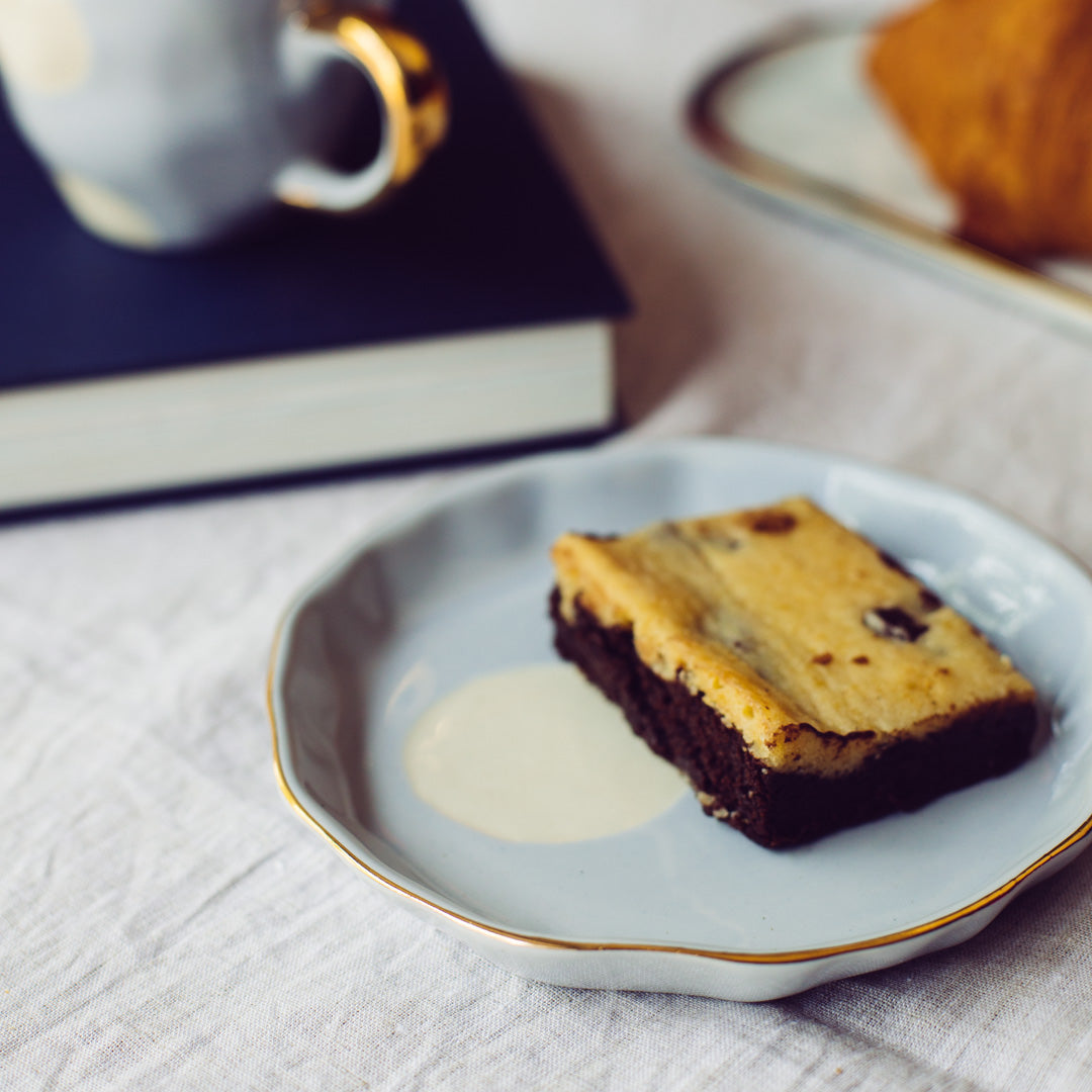 Powder Blue Ceramic Dessert Plates – Set of 2
