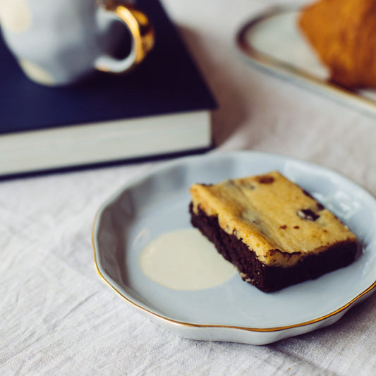 Powder Blue Ceramic Dessert Plates – Set of 2