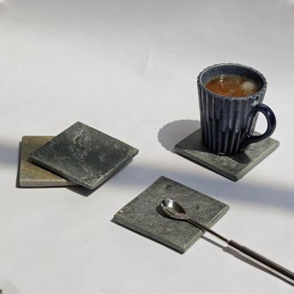 Slate Coasters | Set of 4 | Natural Stone