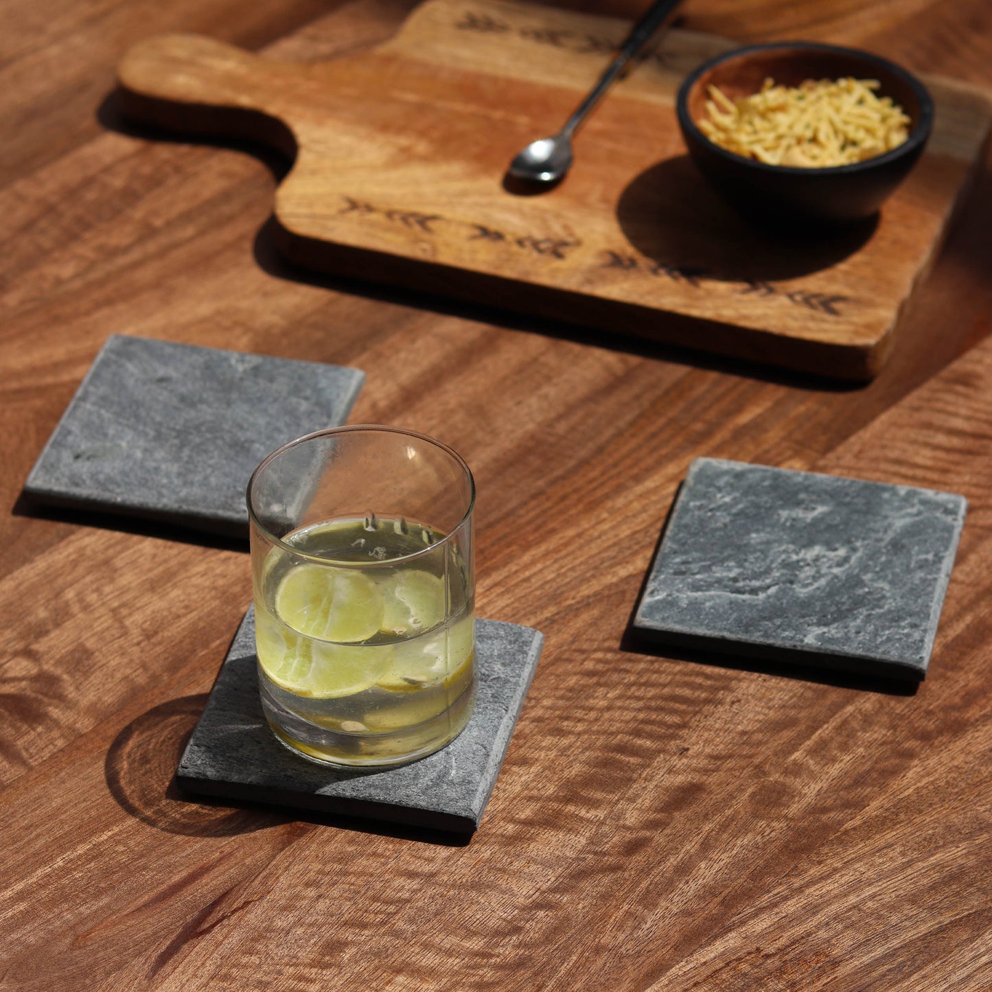 Slate Coasters | Set of 4 | Natural Stone