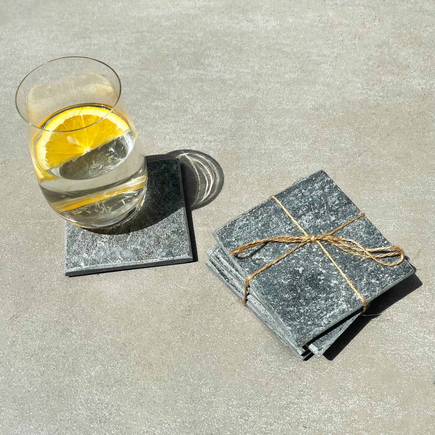 Slate Coasters | Set of 4 | Natural Stone