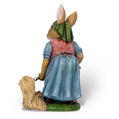 Ms Cleaning Rabbit Lady I Garden Decor