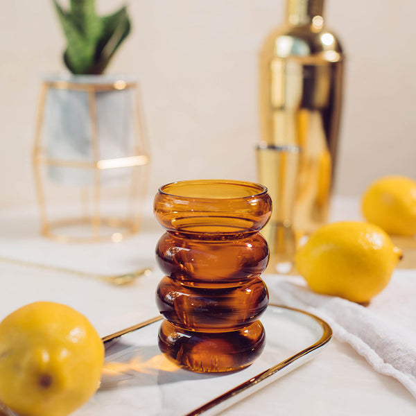 Amber Ring Cocktail Glasses | Set Of 2