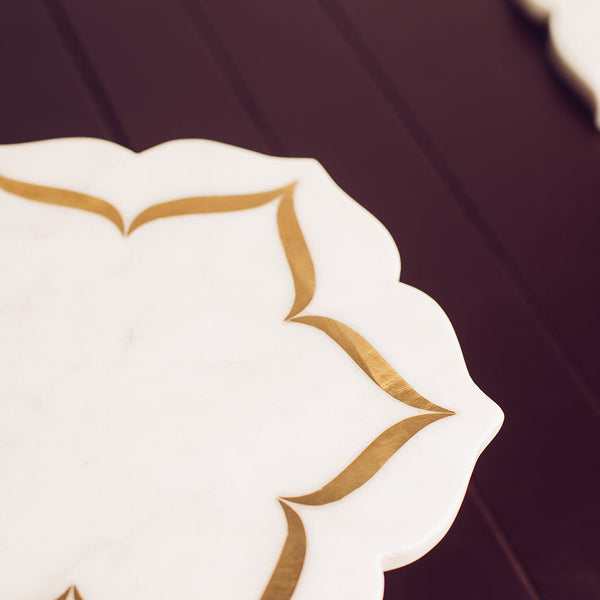 Lotus Marble Cake Stand