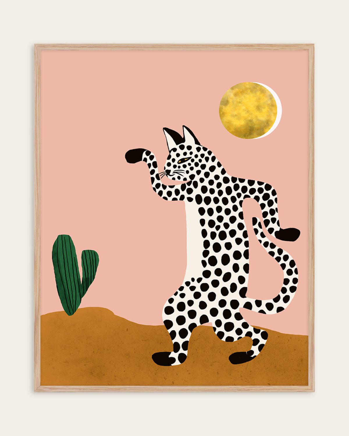 Jazzy Wild Cat — Wildlife wall art print