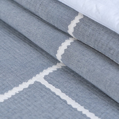 Linea Reversible Bedspread Set - Blue