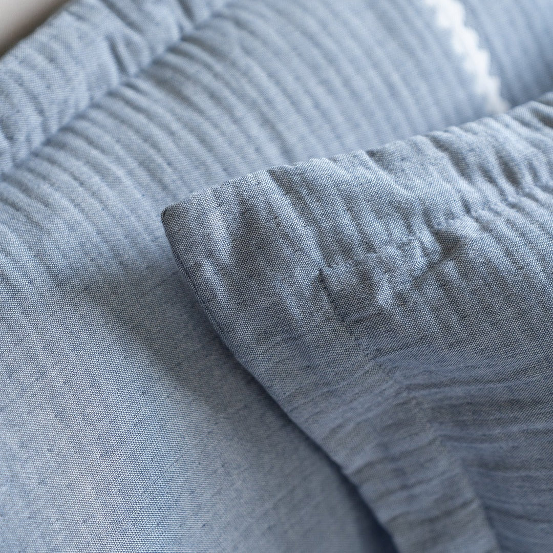 Linea Reversible Bedspread Set - Blue