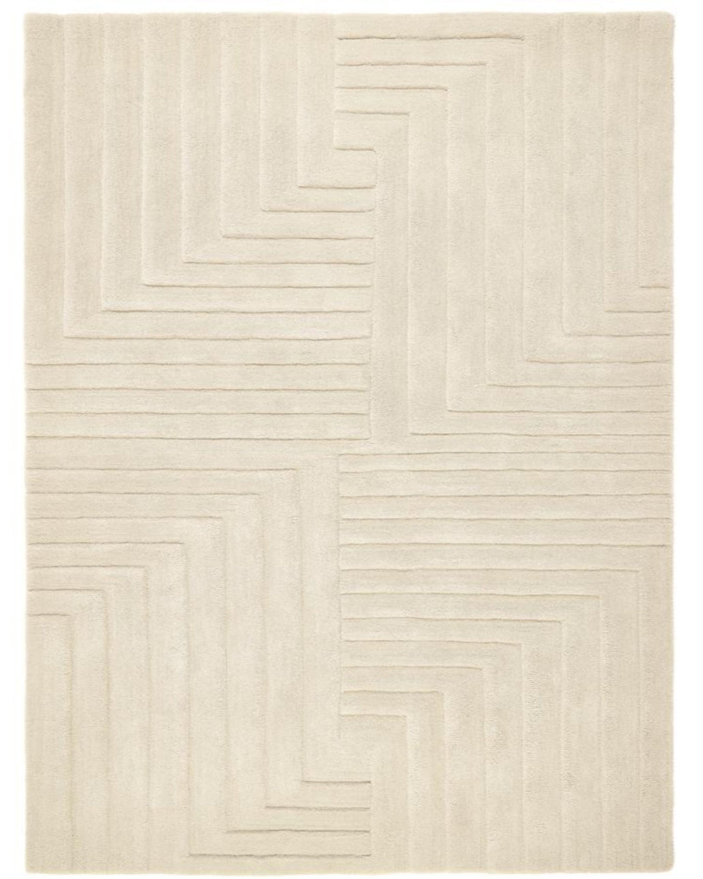 Liner Wool Rug | Popyuli