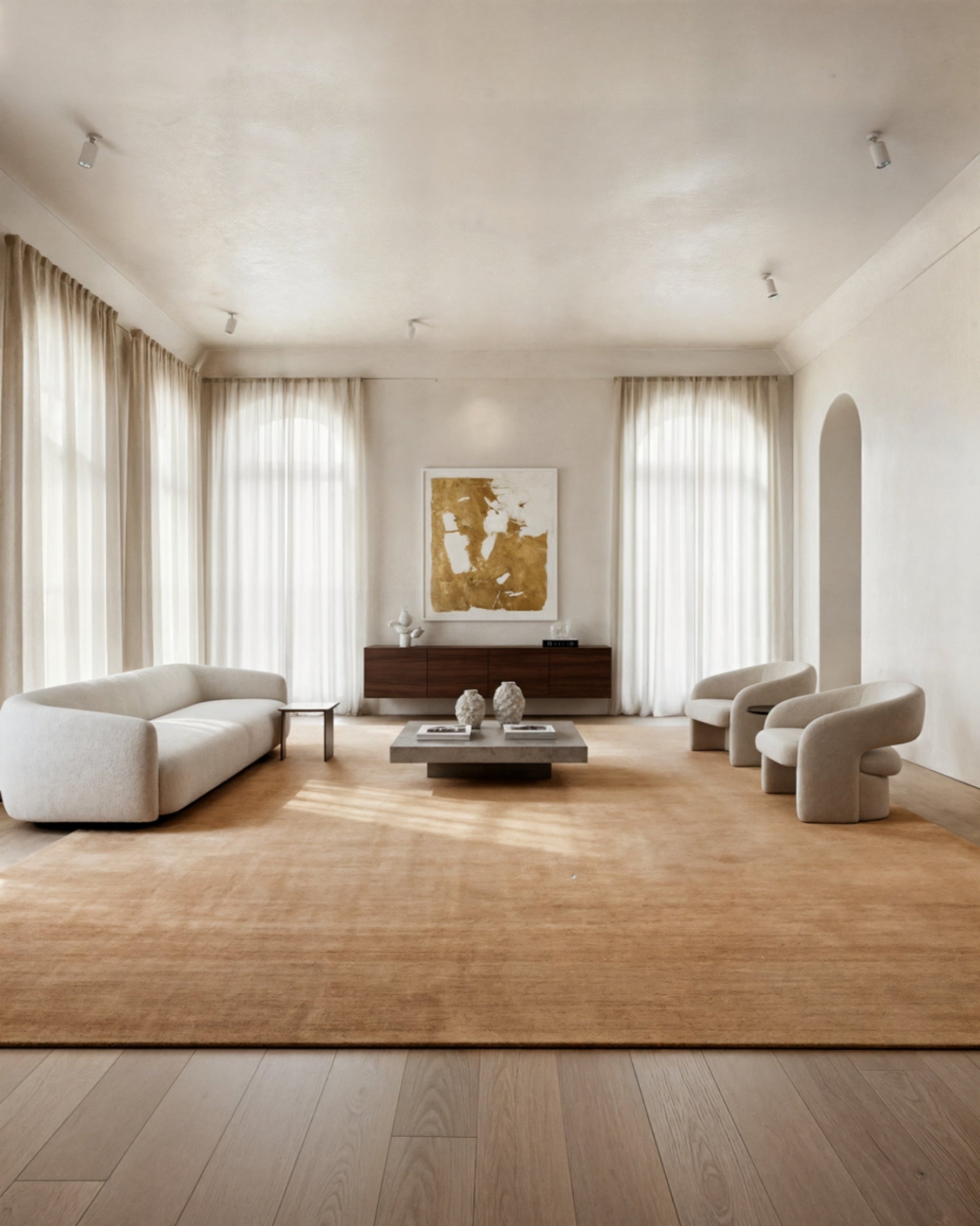 Plush Wool Rug / Camel | Popyuli