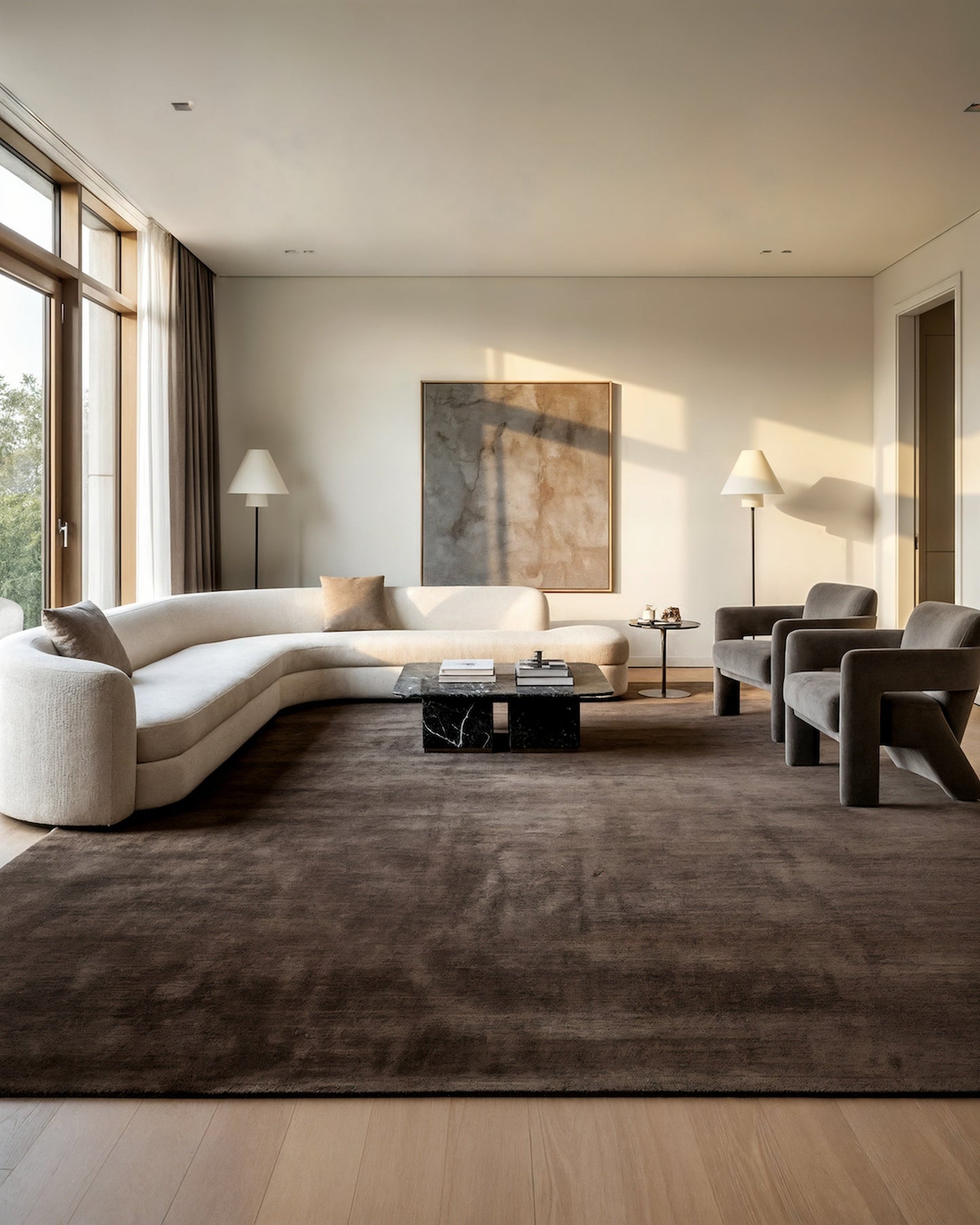 Plush Wool Rug / Chocolate | Popyuli