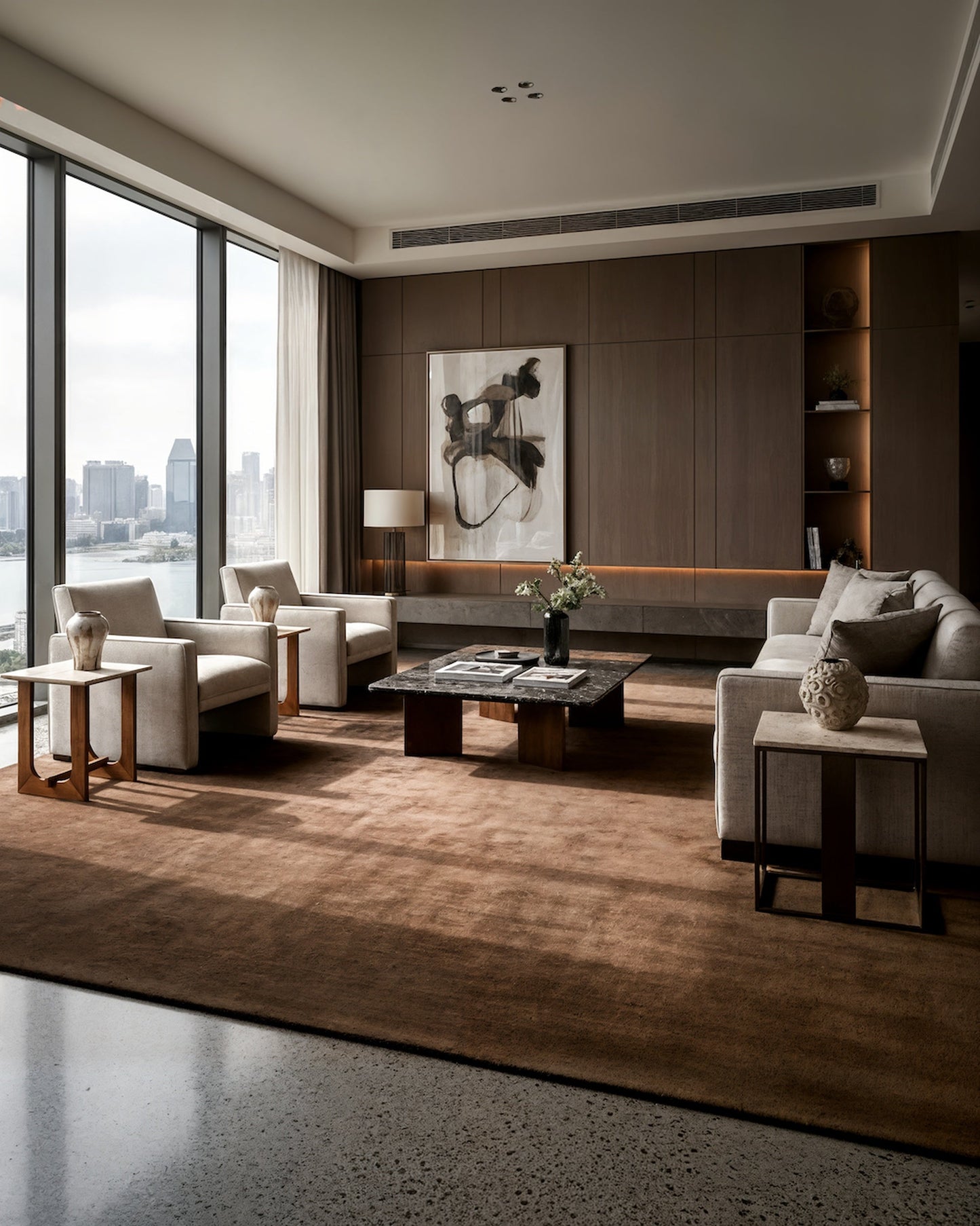Plush Wool Rug / Chocolate | Popyuli