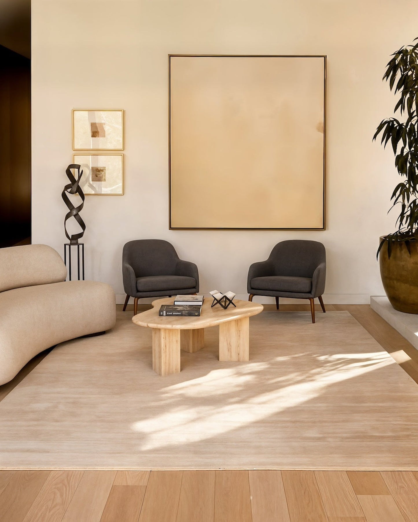 Plush Wool Rug / Sand | Popyuli