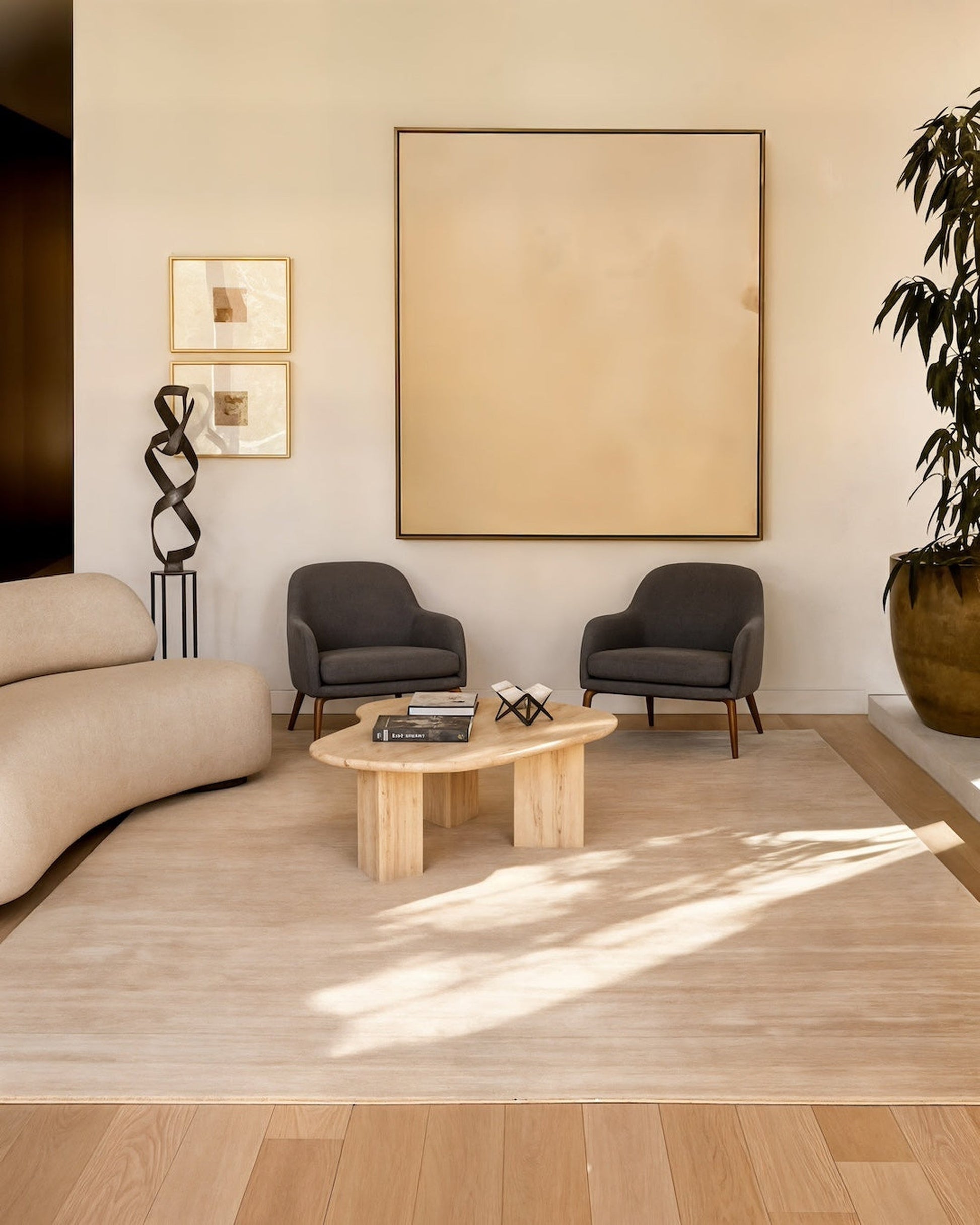 Plush Wool Rug / Sand | Popyuli