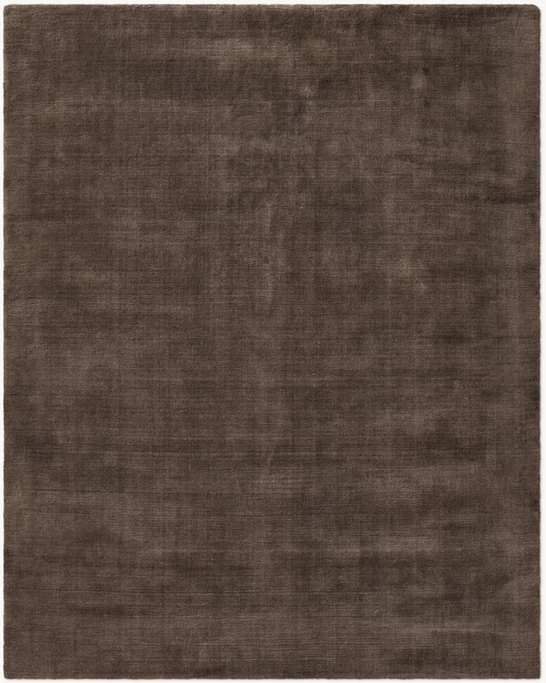 Plush Wool Rug / Chocolate | Popyuli