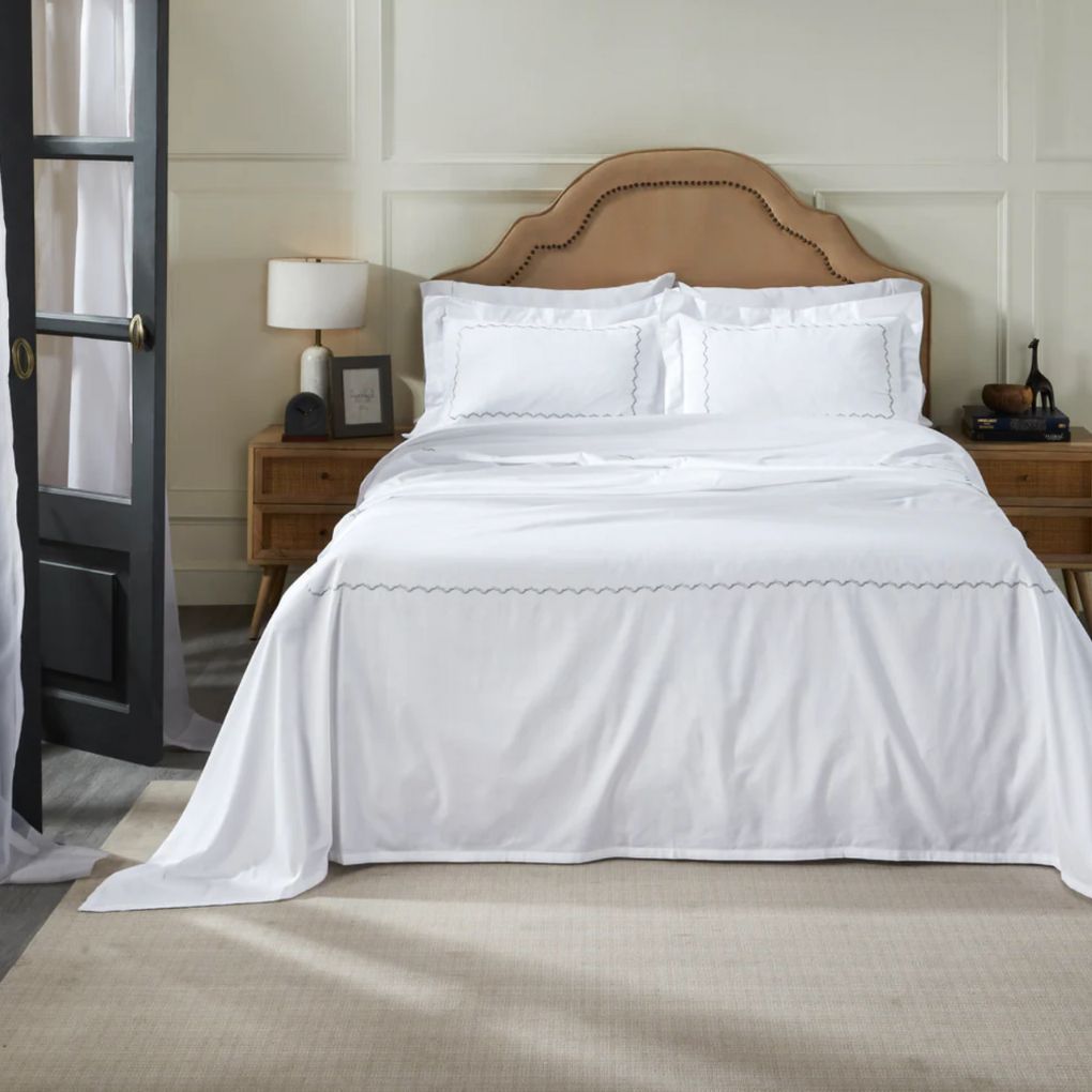 Stratus Embroidered King Bedsheet Set