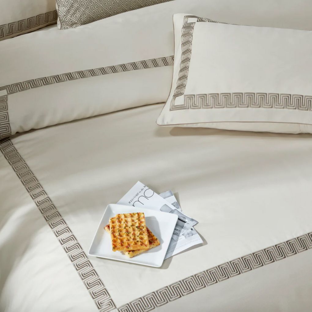 Border Embroidered Duvet Cover Set