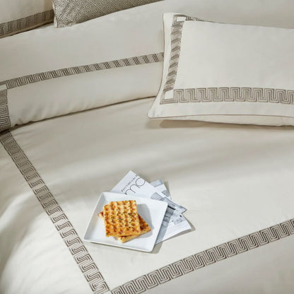Border Embroidered Duvet Cover Set