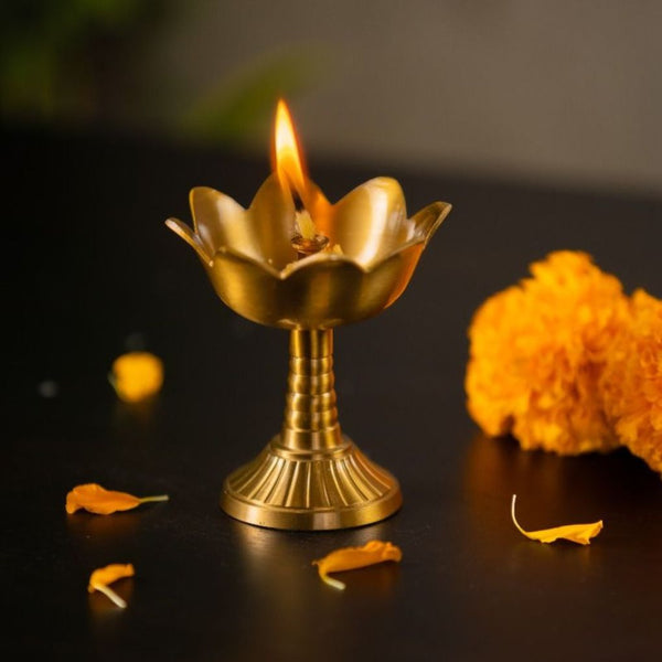 Brass Lotus Diya