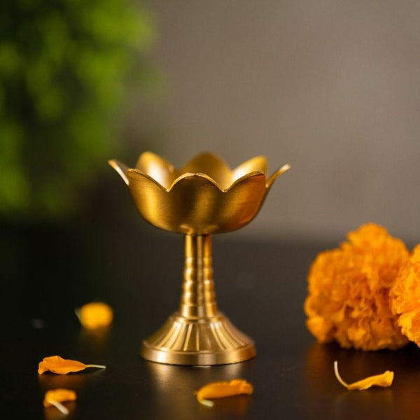 Brass Lotus Diya