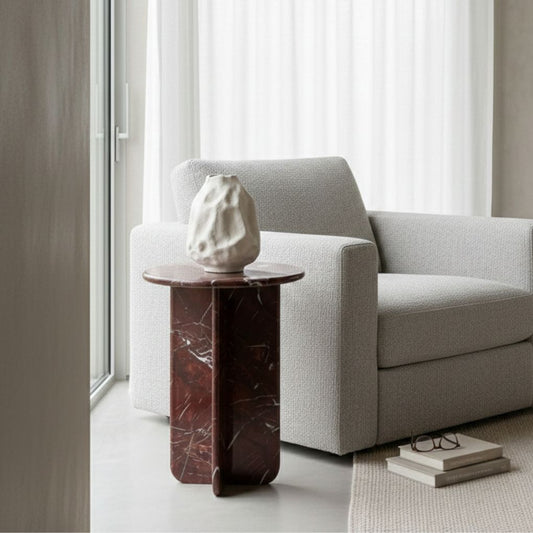 Rouge Marble Side Table