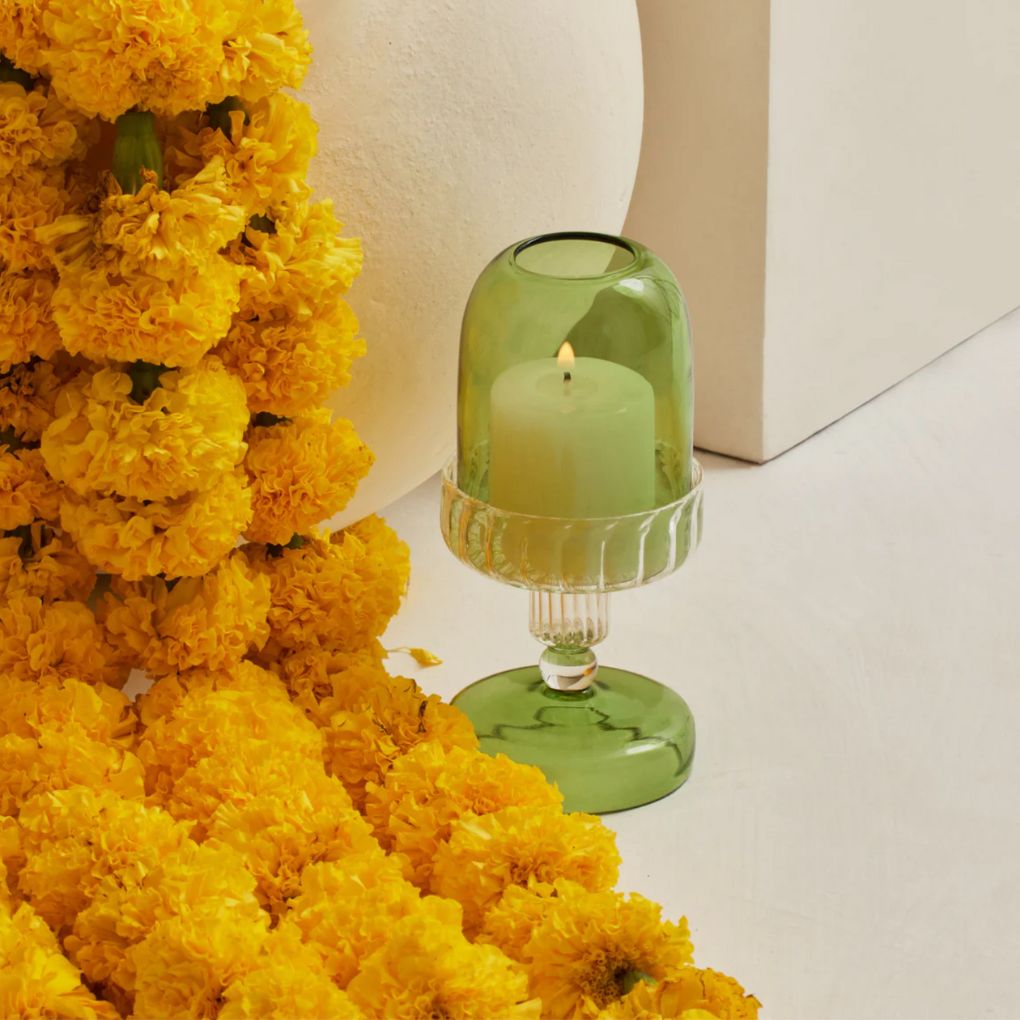 Fairy Lamp Candle Holder | Sage Green