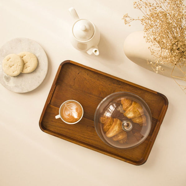 Wooden Hammered Tray