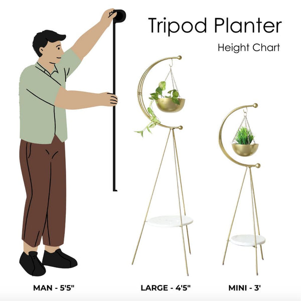 Metal Hanging Planter With Stand | Sizes Available