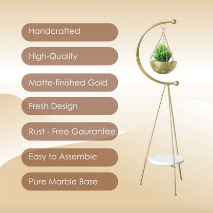 Metal Hanging Planter With Stand | Sizes Available