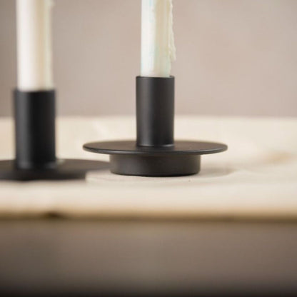 Kepler Matte Black Candlestick Holder | Set Of 2
